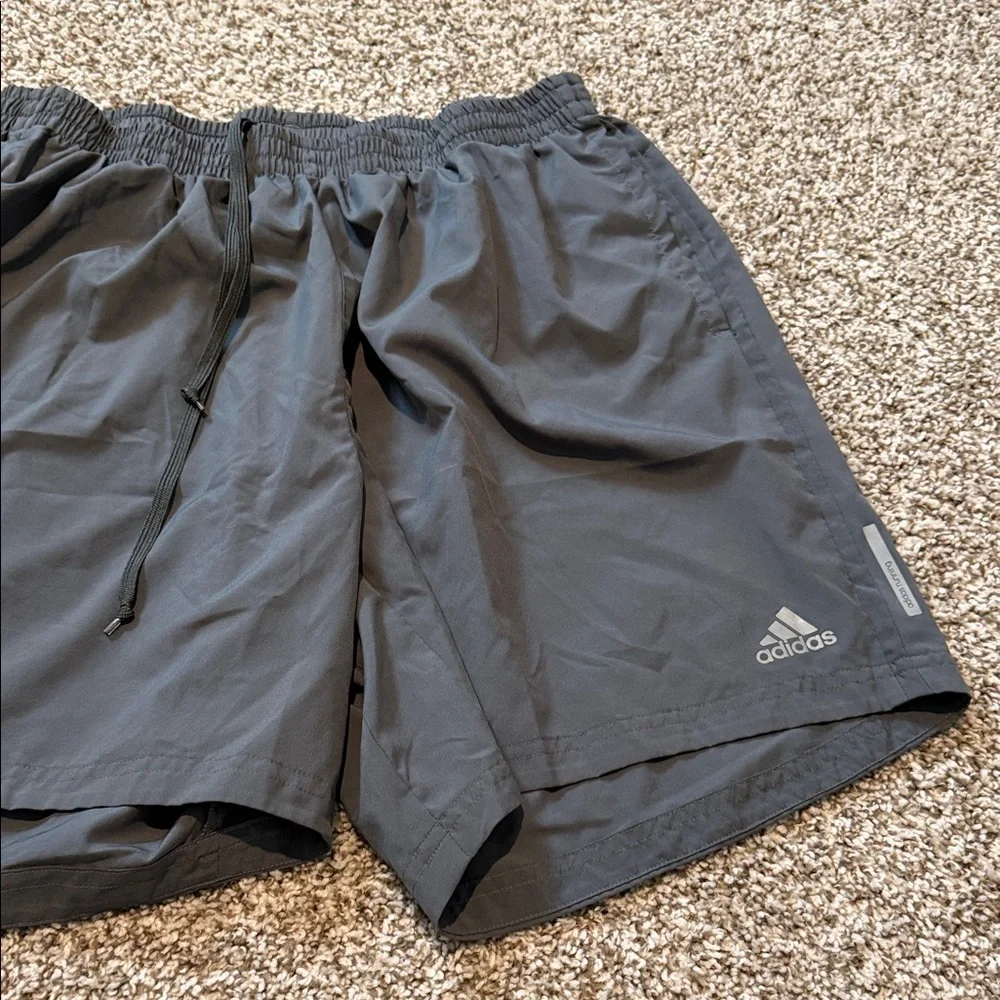 🌿 Adidas Men's Charcoal Athletic Shorts